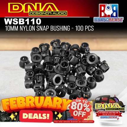 DNA WSB110 10mm Nylon Snap Bushing - 100 Pieces