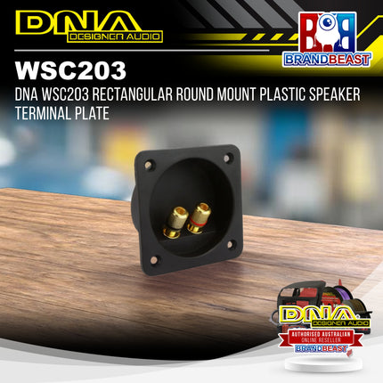 DNA WSC203 Rectangular Round Mount Plastic Speaker Terminal Plate
