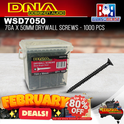 DNA WSD7050 50mm 7 Gauge Drywall Screws - 1000 Pieces