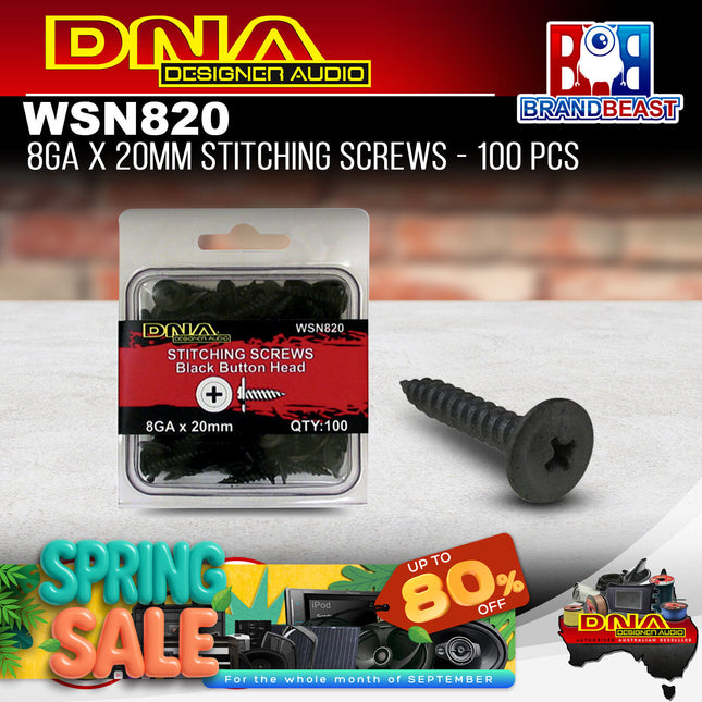 DNA WSN820 20mm Needle Point Screws - 100 Pieces