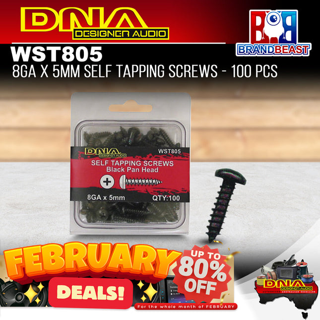 DNA WST805 16mm 8 Gauge Self Tapper Screws - 100 Pieces