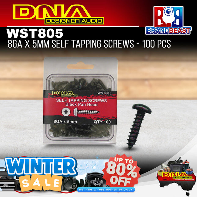 DNA WST805 16mm 8 Gauge Self Tapper Screws - 100 Pieces