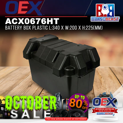 OEX ACX0676HT Plastic Battery Box (340 x 200 x 225mm)