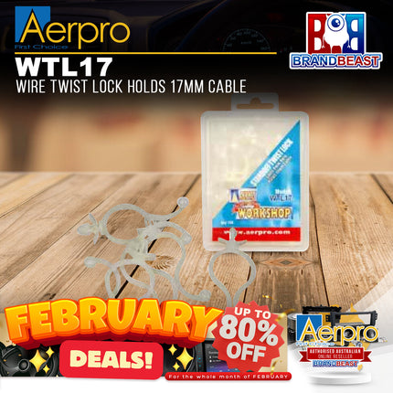 Aerpro WTL17 Wire Twist Lock Holds 17mm Cable