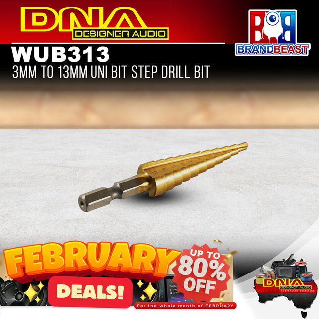 DNA WUB313 3mm To 13mm UniBit Step Drill Bit