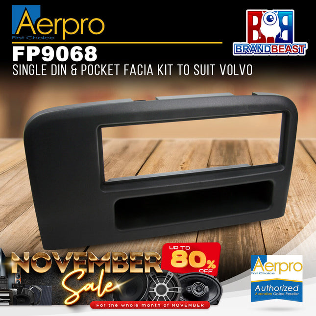 Aerpro FP9068 Single DIN Facia Kit to Suit Volvo S80