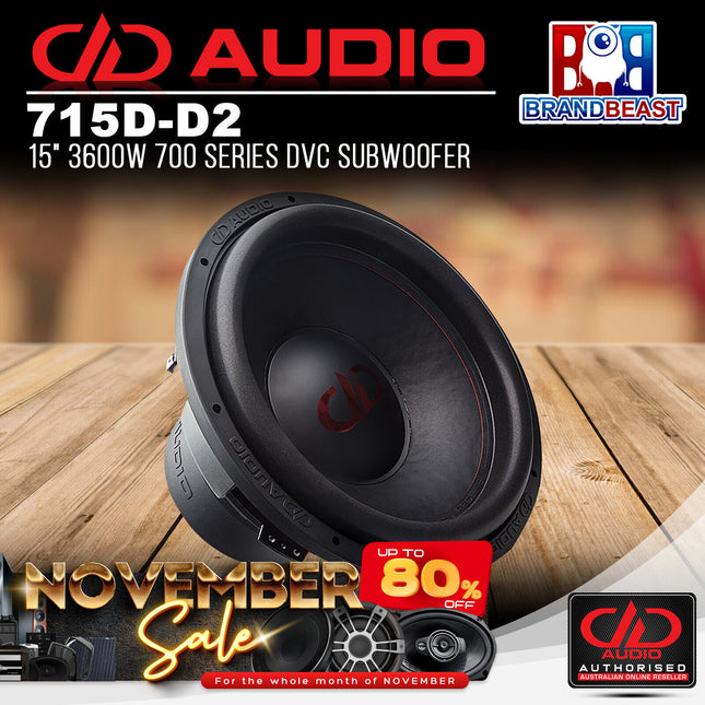 DD Audio DD-715D-D2 Redline 700 Series 15" 3600 Watts Power Tuned Subwoofer