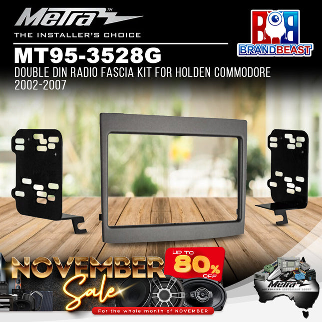 Metra MT95-3528G Double DIN Radio Fascia Kit For Holden Commodore 2002-2007
