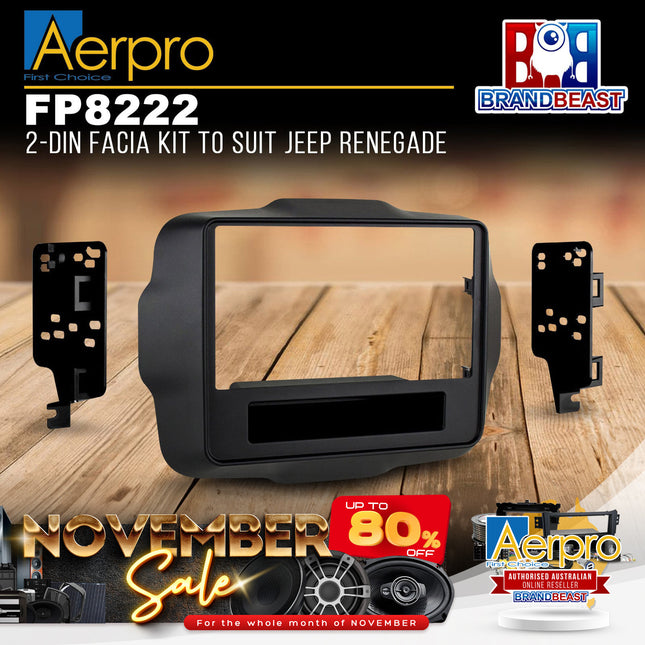 Aerpro FP8222 2-DIN Facia Kit to Suit Jeep Renegade