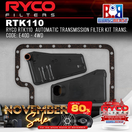 Ryco RTK110 Automatic Transmission Filter Kit Trans. Code: E40D - 4WD