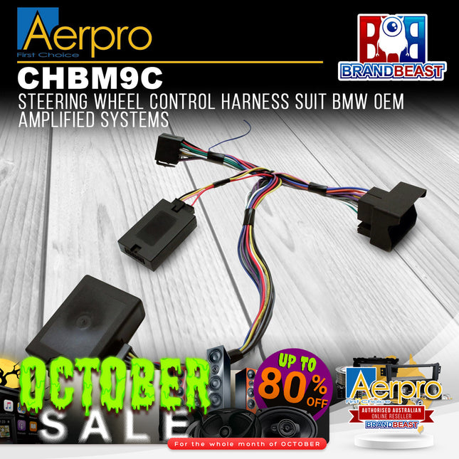 Aerpro CHBM9C Steering Wheel Control Harness Suit BMW OEM Amplified Systems