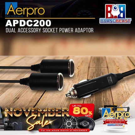 Aerpro APDC200 Dual Accessory Socket Power Adaptor