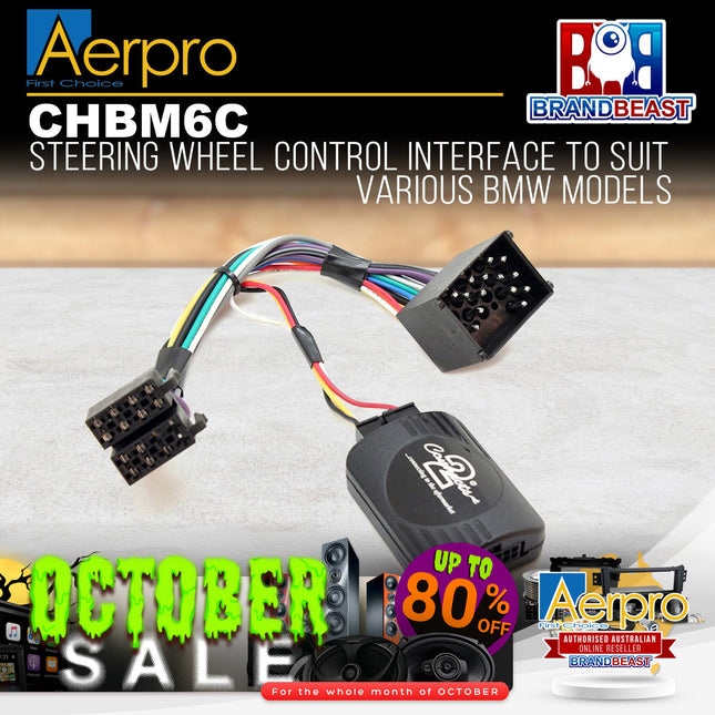 Aerpro CHBM6C Steering Wheel Control Harness Suit BMW/Mini Round Pin