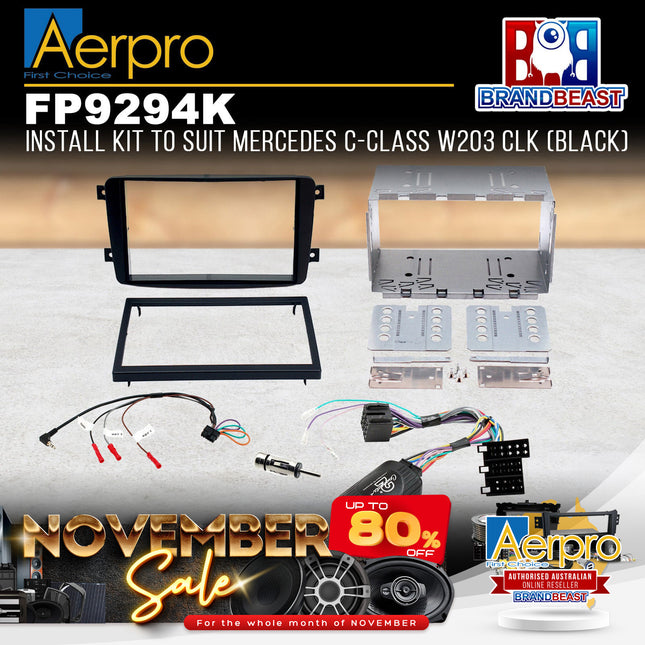 Aerpro FP9294K Double DIN Install Kit to Suit Mercedes C-Class/CLK
