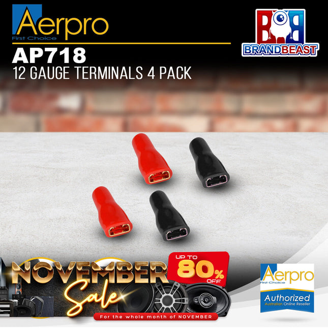 Aerpro AP718 12 Gauge Terminals Packet of 4