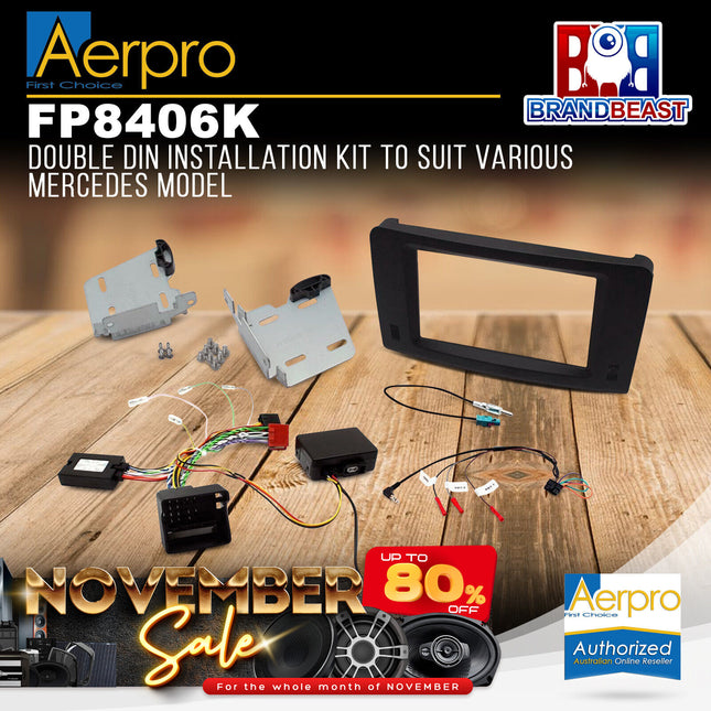 Aerpro FP8406K Double DIN Installation Kit to Suit Various Mercedes Model