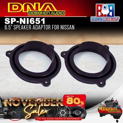 DNA SP-NI651 6.5" 32mm Speaker Adaptors To Suit Nissan (Pair)