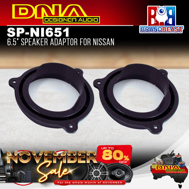 DNA SP-NI651 6.5" 32mm Speaker Adaptors To Suit Nissan (Pair)