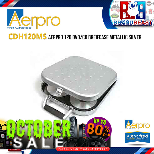 Aerpro CDH120MS Metallic Silver DVD/CD Briefcase
