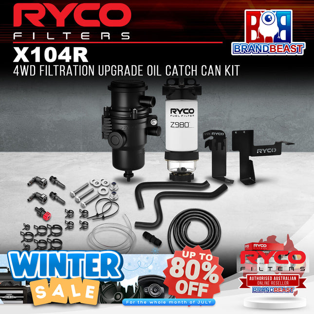 Ryco X104R 4WD Filtration Upgrade Oil Catch Can Kit