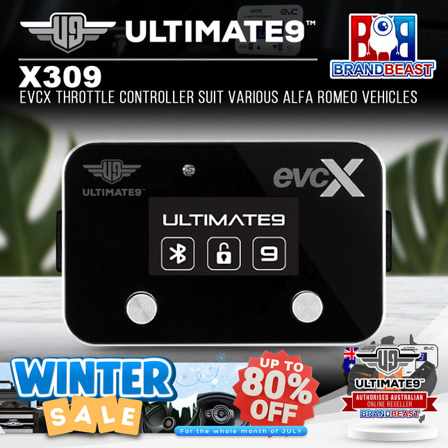 Ultimate9 X309 evcX Throttle Controller Suit Various Alfa Romeo Vehicles