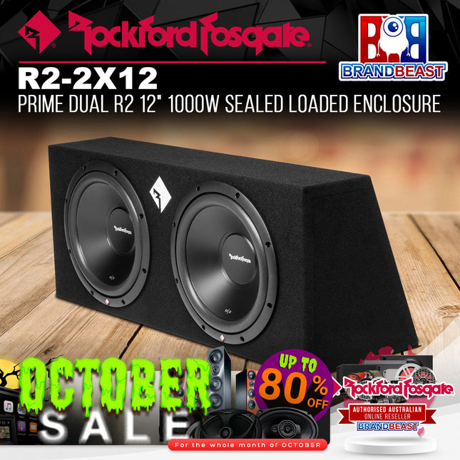 Rockford Fosgate R2-2X12 Prime Dual R2 12" 1000W Sealed Loaded Enclosure