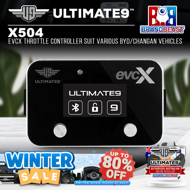 Ultimate9 X504 evcX Throttle Controller Suit Various BYD/Changan Vehicles