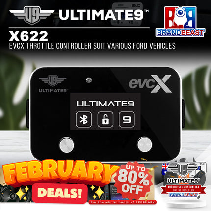 Ultimate9 X622 evcX Throttle Controller Suit Various Ford Vehicles