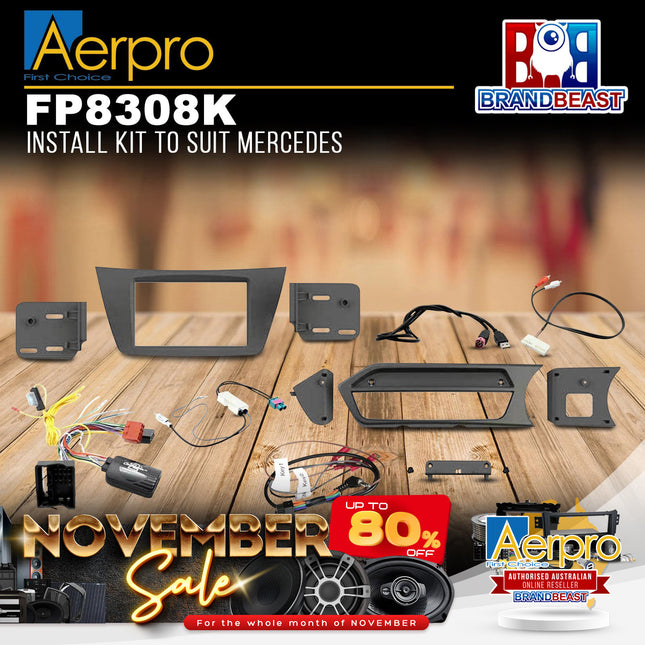 Aerpro FP8308K 2-DIN Install Kit to Suit Mercedes C-Class W204