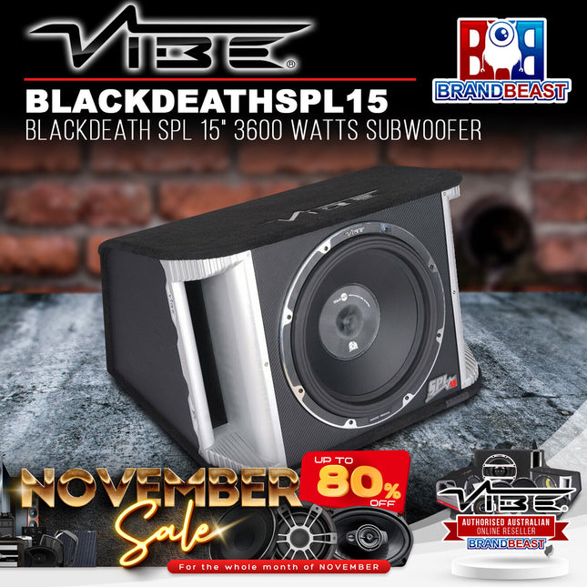 Vibe BLACKDEATHSPL15 BlackDeath SPL 15" 3600 Watts Subwoofer