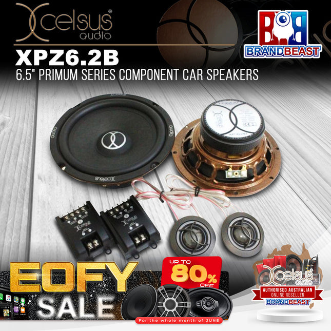 Xcelsus Audio XPZ6.2B Primum Series 6.5" 200W 2-Way Component Speaker Set
