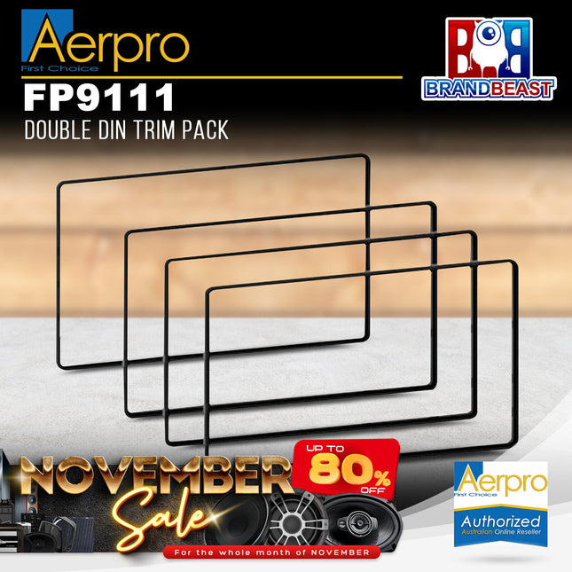 Aerpro FP9111 Double DIN Trim Pack - Black