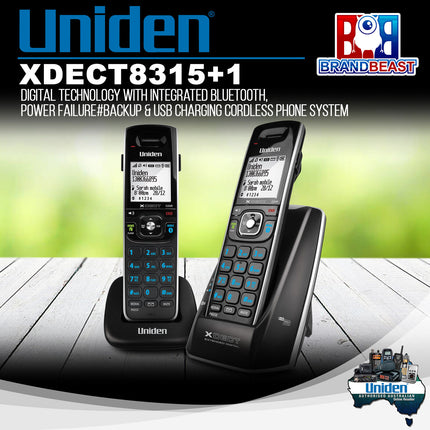 Uniden XDECT8315+1 Digital Integrated Bluetooth Backup USB Cordless Phone System