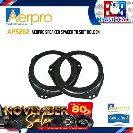 Aerpro APS282 130mm Front Factory Speaker Adaptor Spacers Suit Holden/Renault