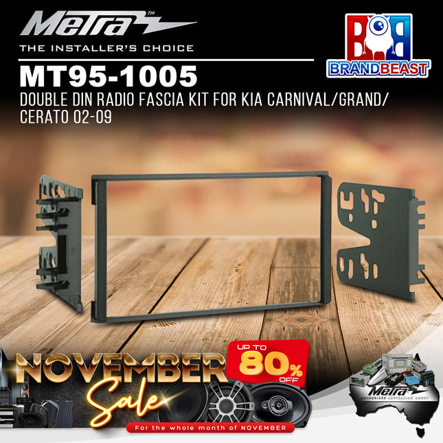Metra MT951005 Double DIN Radio Fascia Kit For Kia Carnival/Grand/Cerato 02-09