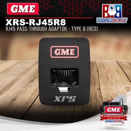 GME XRS-RJ45R8 RJ45 Pass Through Adaptor Type 8 Red