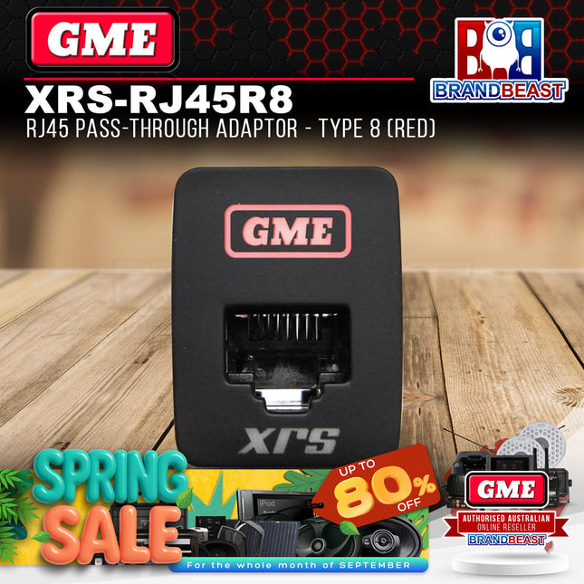 GME XRS-RJ45R8 RJ45 Pass Through Adaptor Type 8 Red