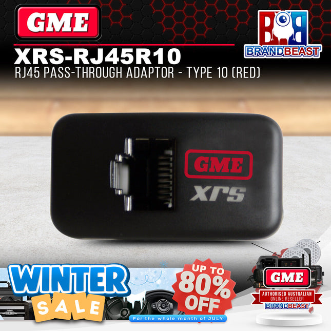 GME XRS-RJ45R10 RJ45 Pass-Through Adaptor - Type 10 (Red)