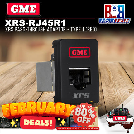 GME XRS-RJ45R1 XRS Pass-through Adaptor - Type 1 (Red)