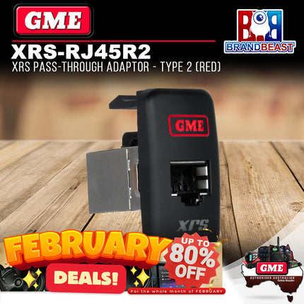 GME XRS-RJ45R2 XRS Pass-through Adaptor - Type 2 (Red)