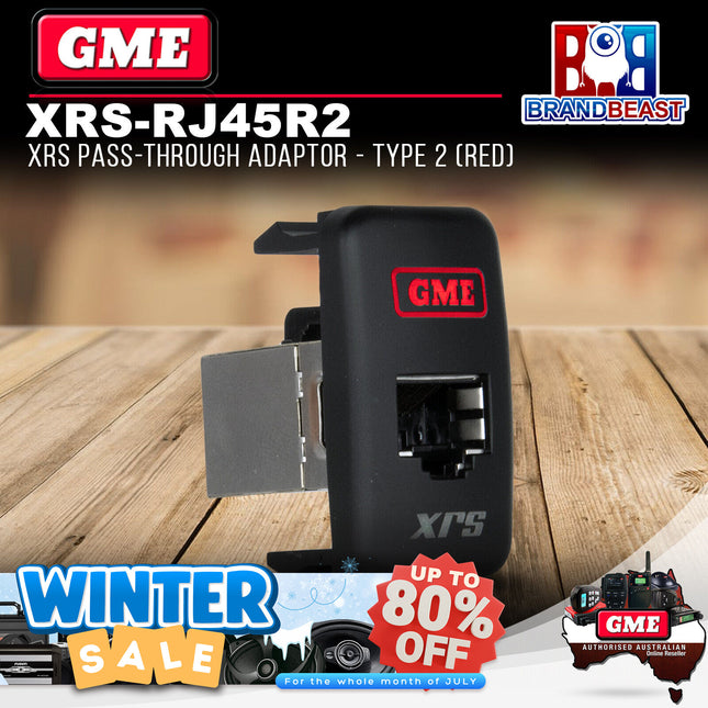 GME XRS-RJ45R2 XRS Pass-through Adaptor - Type 2 (Red)
