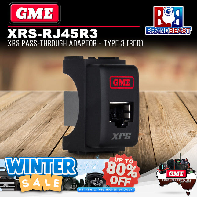 GME XRS-RJ45R3 XRS Pass-through Adaptor - Type 3 (Red)