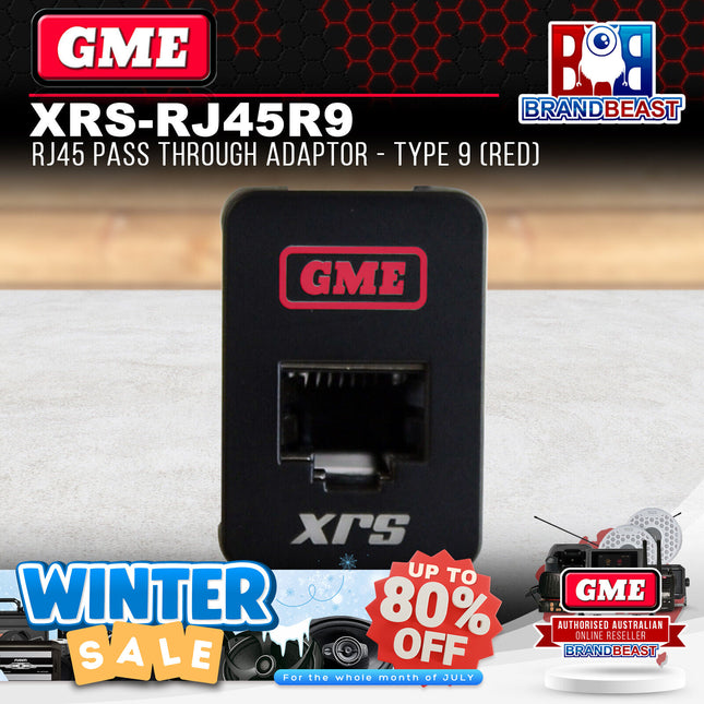 GME XRS-RJ45R9 RJ45 Pass Through Adaptor - Type 9 (Red)