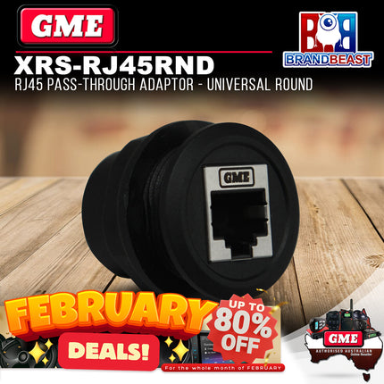 GME XRS-RJ45RND RJ45 Pass through Adaptor Universal Round