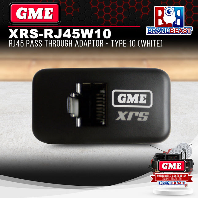 GME XRS-RJ45W10 RJ45 Pass Through Adaptor - Type 10 (White)