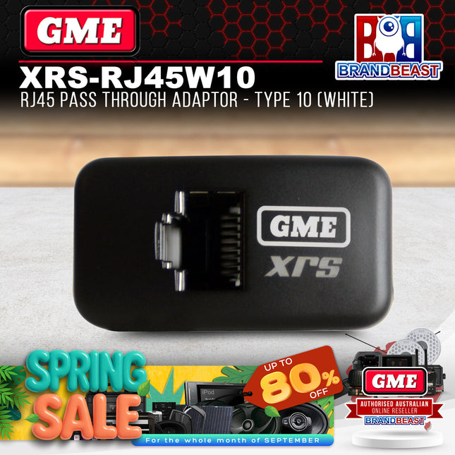 GME XRS-RJ45W10 RJ45 Pass Through Adaptor - Type 10 (White)