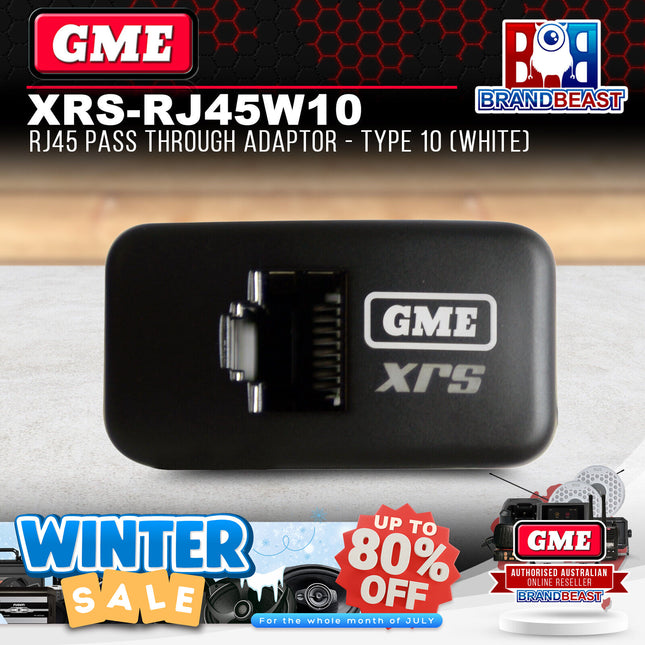 GME XRS-RJ45W10 RJ45 Pass Through Adaptor - Type 10 (White)