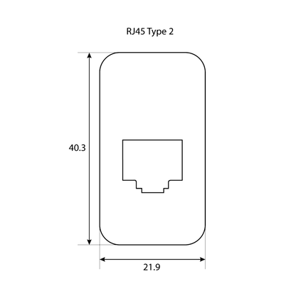 GME XRS-RJ45W2 XRS Pass-through Adaptor - Type 2 (White)