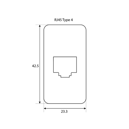 GME XRS-RJ45W4 XRS Pass-through Adaptor - Type 4 (White)