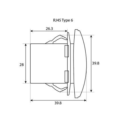 GME XRS-RJ45W6 RJ45 Pass Through Adaptor Type 6